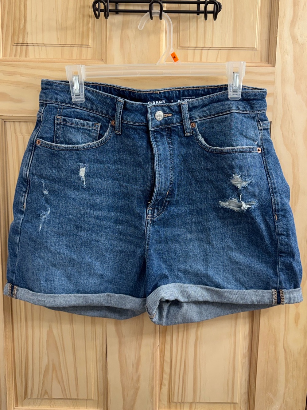 High Rise Denim Shorts